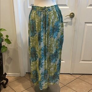 Vintage LOTUS Floral Maxi Skirt